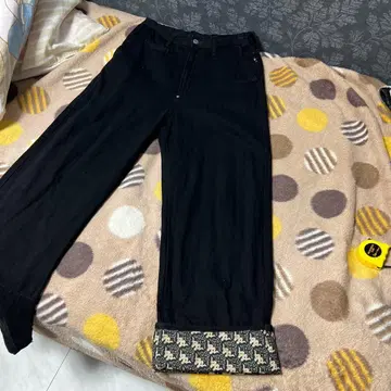 Kappa 블랙 팬츠 S 사이즈 밑단 패턴 있음