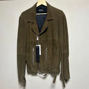 REPLAY 스웨이드 라이더 자켓