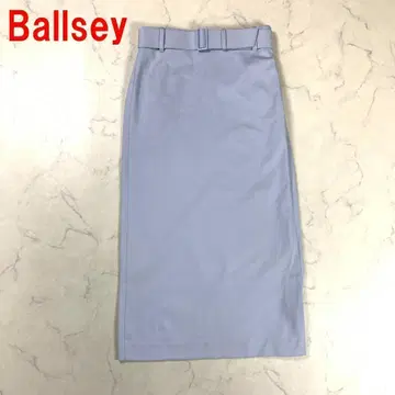 A3591 보르지 롱 스커트 타이트 면 슬릿 파랑 스카이블루 34