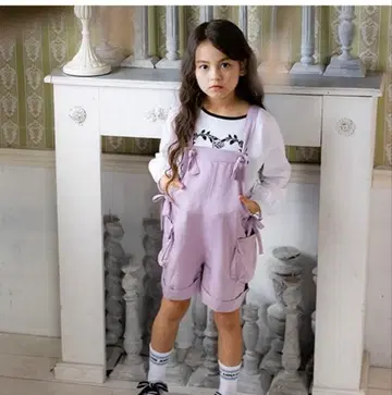 ANNA SUI mini 연보라 숏 오버롤