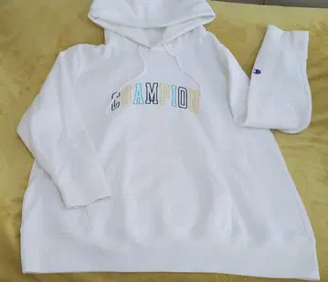 Champion 화이트 후드 부착 트레이닝복