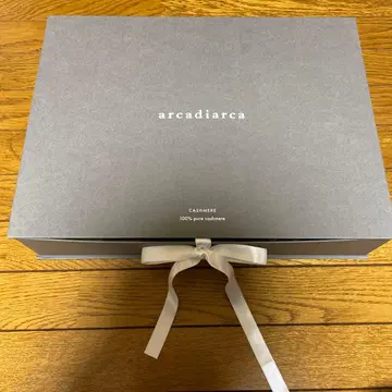 arcadiarca 캐시미어 스톨 브라운 체크 200 x 64cm