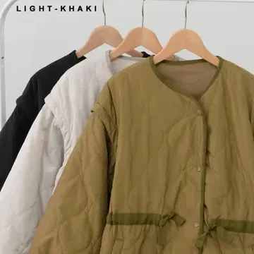 퀼팅 자켓 라이트 카키