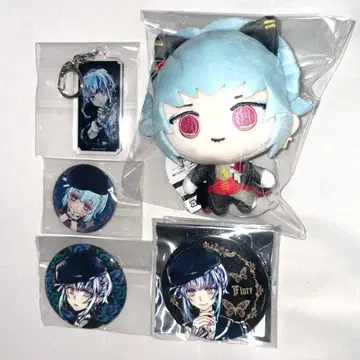 악마고양이 플뢰레 가르시아 마메코토 캔뱃지 아크릴 키링 묶음 판매 세트