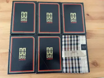 일본제 닥스 DAKS 손수건 체크 면 100% 6장 세트