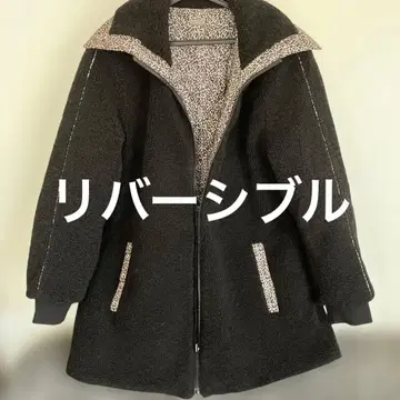 보아 블랙 자켓 레오파드 무늬 리버서블