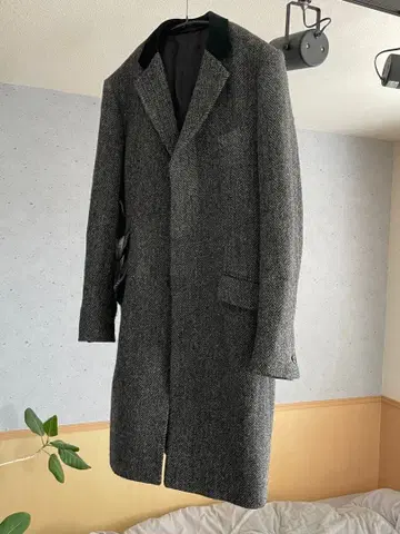 리 테일러 더즈 체스터 코트 그레이 해리스 트위드