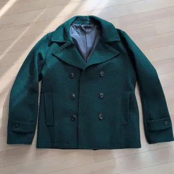그린 울 혼방 피 코트 L 사이즈
