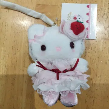 산리오 헬로키티 딸기 휘핑 케이크 마스코트 홀더