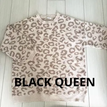 [ 블랙퀸 ] BLACK QUEEN 갸루 니트탑 레오파드 무늬