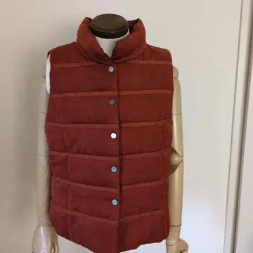 오렌지 퀼팅 다운 베스트