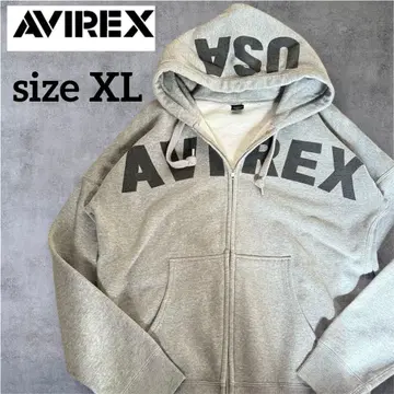 [ AVIREX ] 집업 후드티 빅 로고 맨투맨 XL