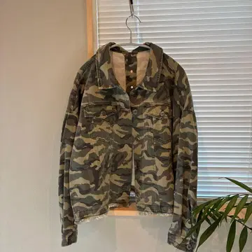 카모 패턴 데님 자켓