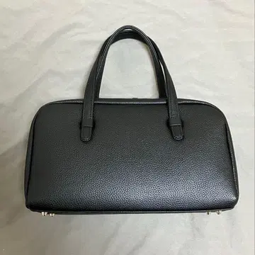 천연 가죽 보스턴 백 블랙