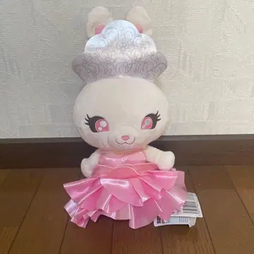 토끼 봉제 인형 핑크 드레스