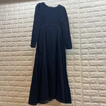 MOUSSY 다크 블루 롱 원피스