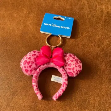 도쿄 디즈니 리조트 미니 레오파드 무늬 핑크