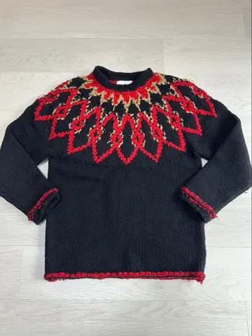 Lur's 기하학 패턴 니트 스웨터