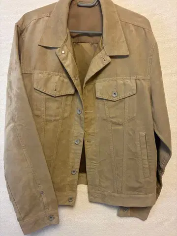 베이지 버튼 자켓