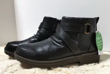 [새상품] 가죽 느낌 숏부츠 블랙 미끄럼 방지 4E 푹신한 인솔