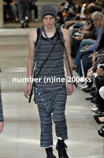 넘버나인 2008 ss 스트라이프 비니 캡 캐시미어