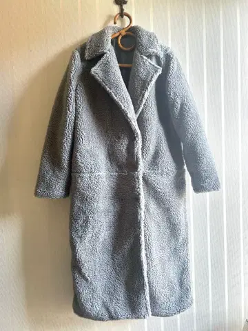 보아 소재 그레이 롱 코트 S size
