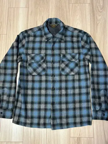 COOTIE 플란넬 셔츠 파랑과 블랙 체크