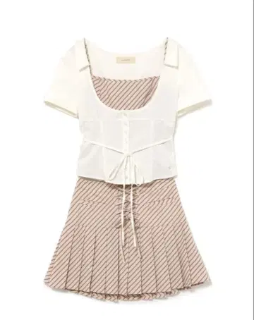 andmary Jad pleats set up beige