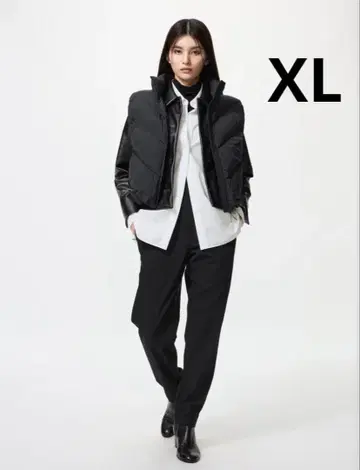 유니클로 웜 스트레치 팬츠 블랙 XL