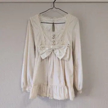 LIZ LISA 아이보리 리본 포함 원피스