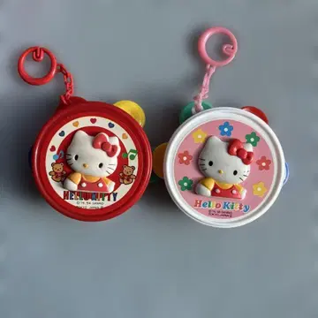 초레어 1998 1994 산리오 키티 미니 탬버린 2개 세트 일본제