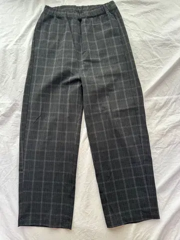 [ NARU ] 그랑 체크 다크 그레이 계열 캐주얼 팬츠