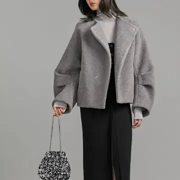 LAGUNAMOON 라그나문 보아 블루종 그레이