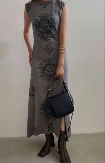 JACQUARD BOTANICAL DRESS AMERI