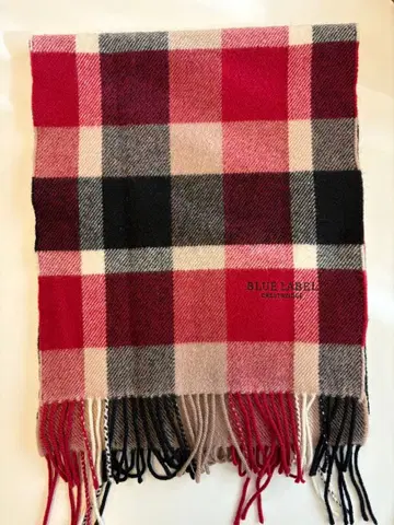 BLUE LABEL 체크 무늬 머플러