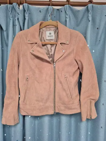 nano 베이지 스웨이드 라이더 자켓