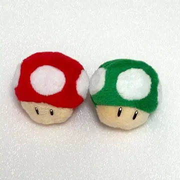 USJ 슈퍼 버섯/1UP 버섯 반지 세트 (2개) 빨간색 그린