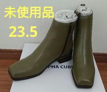 ALPHA CUBIC 리얼 가죽 숏부츠 23.5cm