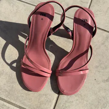 ZARA 핑크 스트랩힐 35