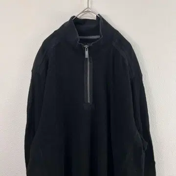 USA 구제 의류 calvin klein 하프 지퍼 써멀 롱 T 블랙
