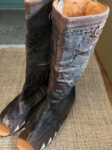 초레어! scab기 scab 패치워크 롱 부츠