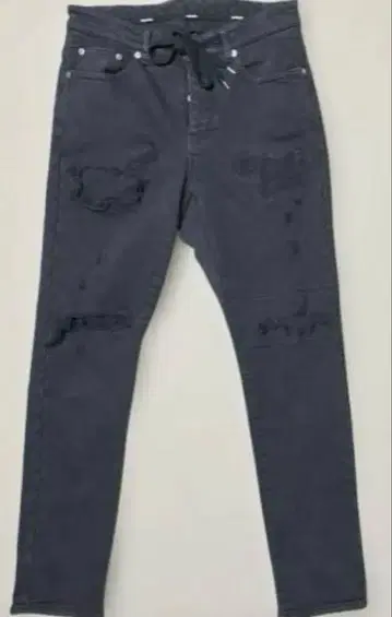 어태치먼트 스트레치 데미지 가공 스키니 이지 팬츠 사이즈 2 .M