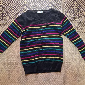 BEAMS HEART 보더 긴팔 니트