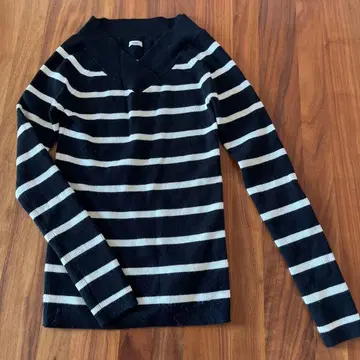 IENA 스트라이프 V넥 니트 긴팔