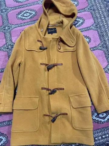 빈티지 더플 코트 머스타드
