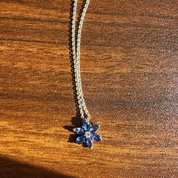 판도라 파란 꽃 디자인 목걸이 Pandora