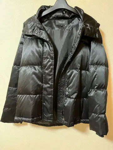 LIMONTA 블랙 다운 자켓 후드 부착