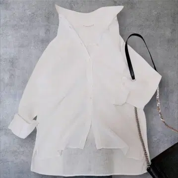 새상품급 두지엠 클라세 린넨 워시 셔츠 화이트 프리 사이즈