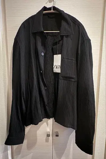 ZARA 자카드 리프 셔츠 자켓 셋업