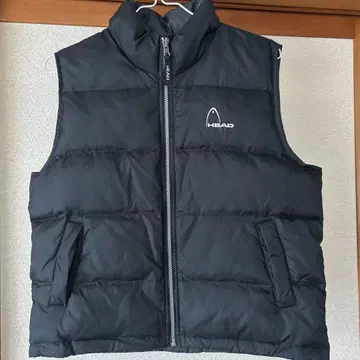 HEAD 블랙 그레이 리버서블 다운 베스트 M